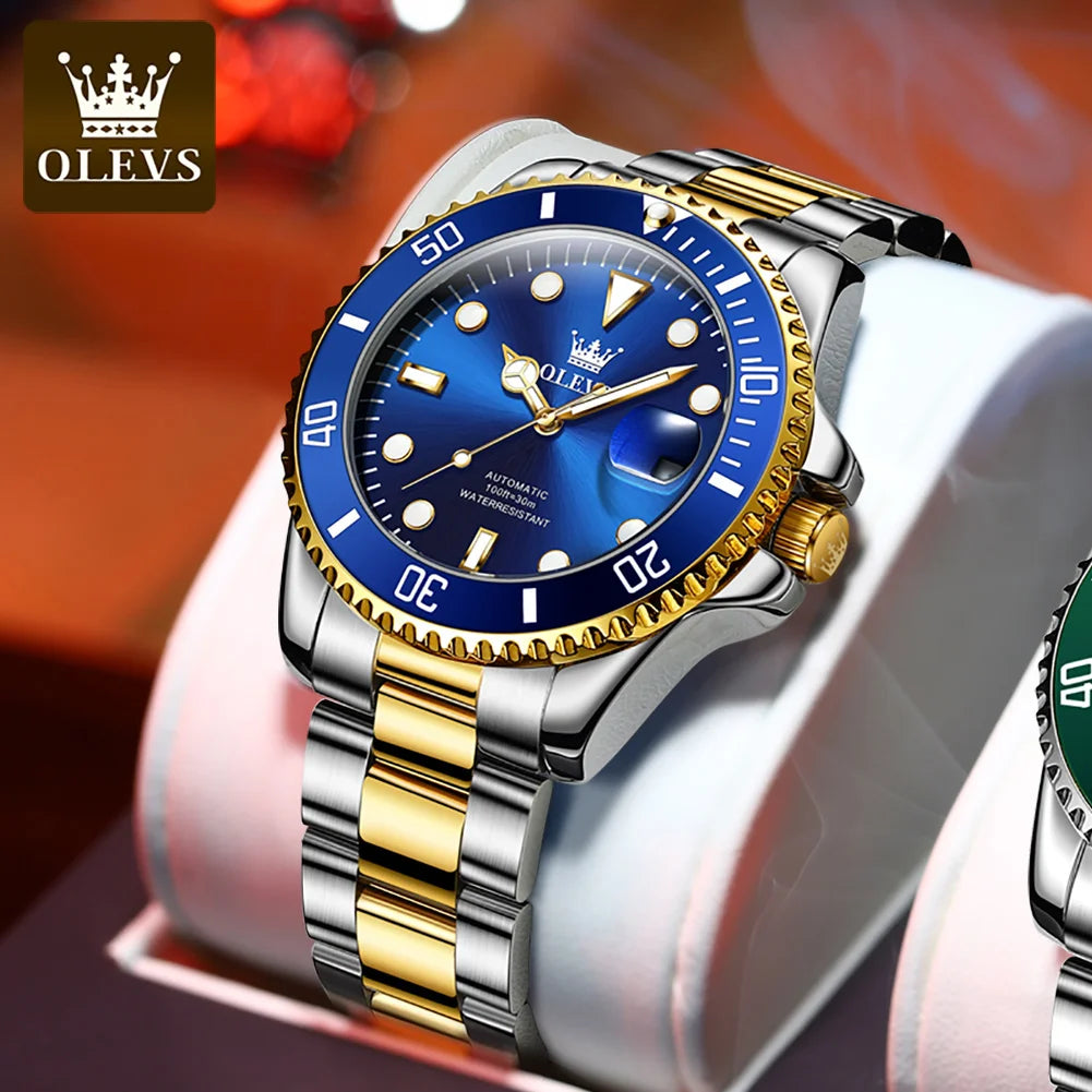 OLEVS 6650 — Relógio Masculino Mecânico Automático em Aço Inoxidável