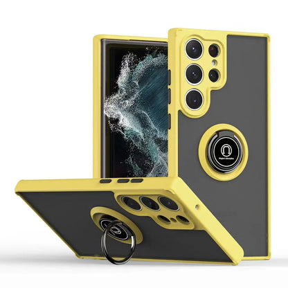 Capa de Proteção Magnética para Samsung Galaxy — Fosca, Antichoque, com Anel e PC + TPU