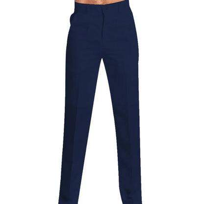Calça masculina de linho com bolso reto na parte inferior