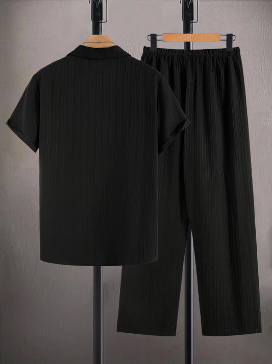 Conjunto Masculino Texturizado com Calças