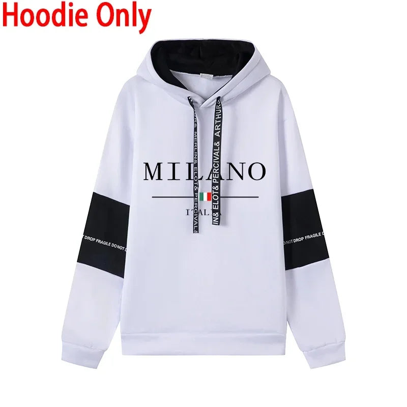 Conjunto de Moletom Unissexo com Capuz e Calças