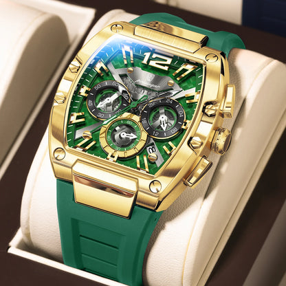 Relógio Masculino POEDAGAR 9051 — Quartzo, Cronógrafo, 3 ATM e Cristal de Safira