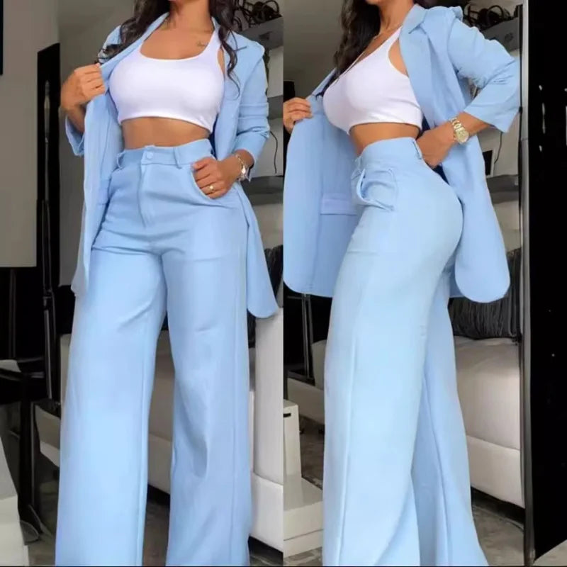 Fato elegante cor sólida