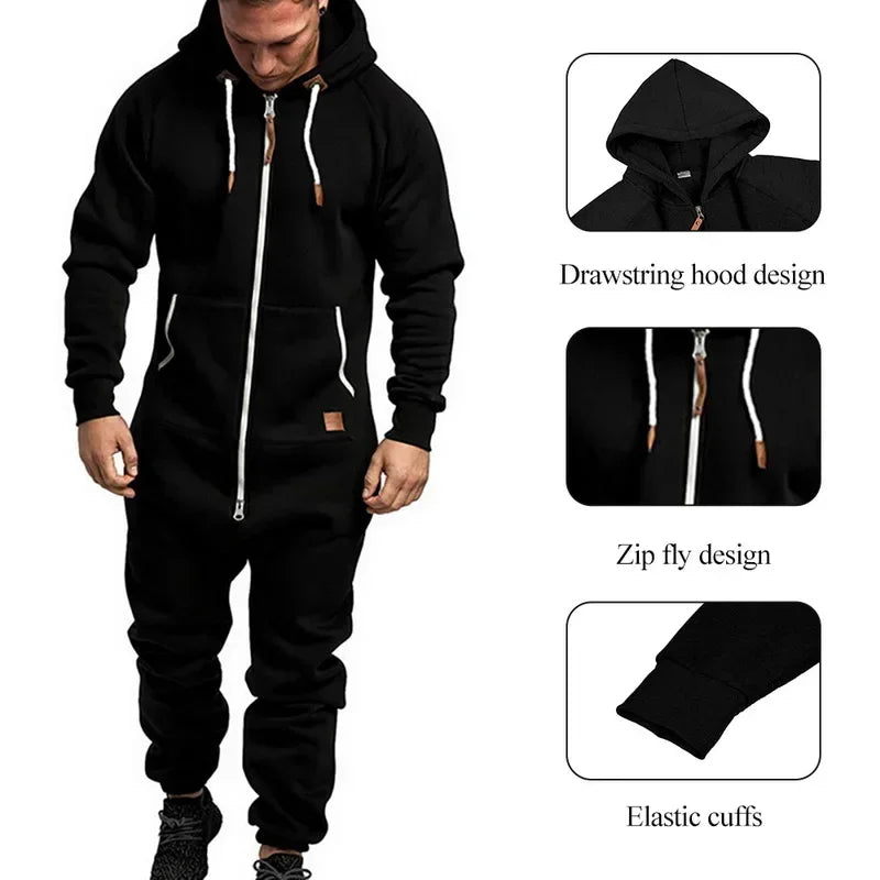 Conjunto Masculino de Moletom com Capuz e Calças
