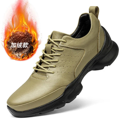 Sapatos Masculinos de Couro com Aumento de Altura