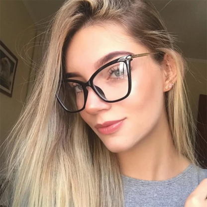 Óculos Olho de gato oversize de miopia