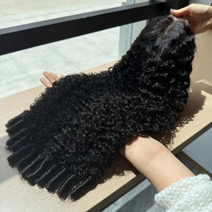 Peruca de cabelo virgem birmanês cacheado
