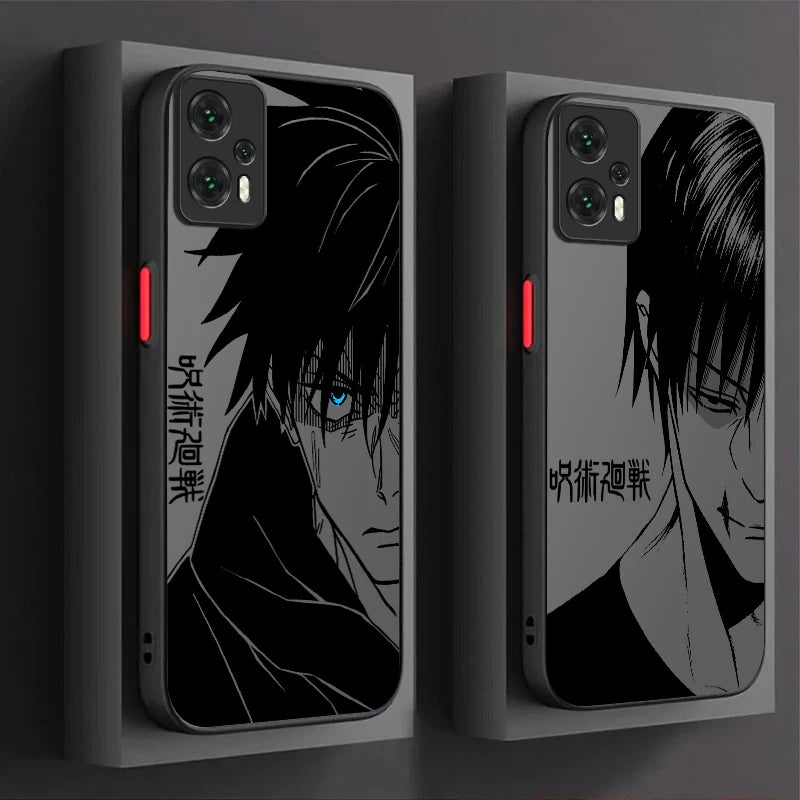 Capa Jujutsu Kaisen Megumi e Gojo para Xiaomi – Proteção em Silicone