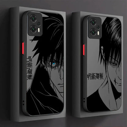 Capa Jujutsu Kaisen Megumi e Gojo para Xiaomi – Proteção em Silicone