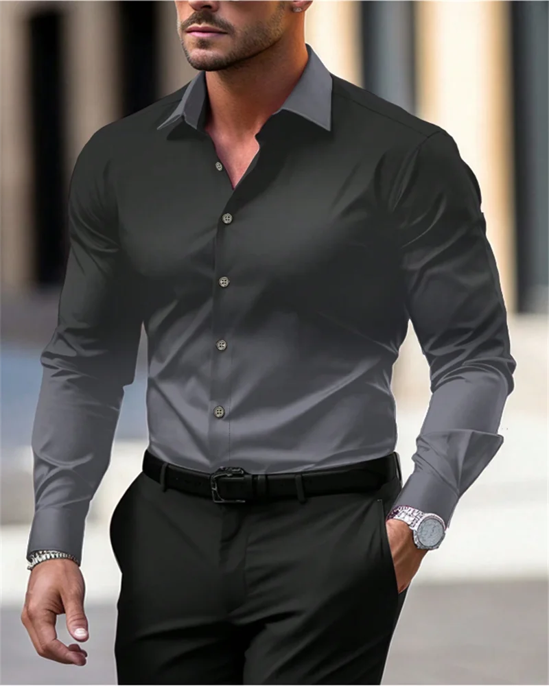 Camisa masculina com efeito degradê