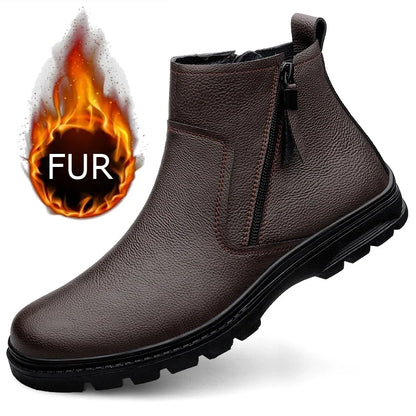 Botas Chelsea Masculinas em Couro Genuíno