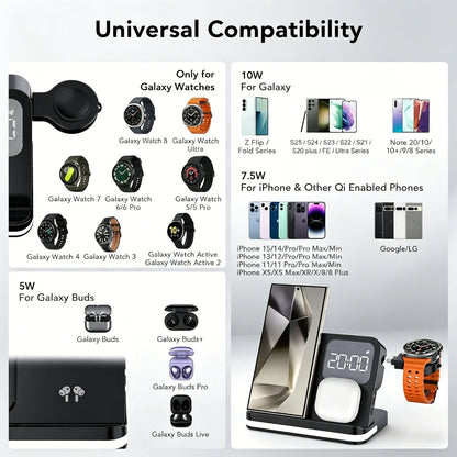 Carregador Sem Fio 4 em 1 para Samsung