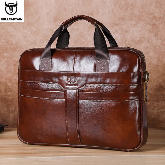 Bolsa para laptop de couro BULLCAPTAIN