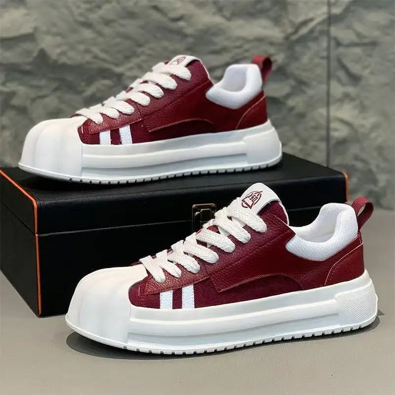 Tênis Designer listrado retalhos