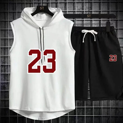 Conjunto esportivo com capuz