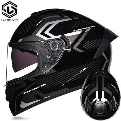 Capacetes de motocicleta lente dupla