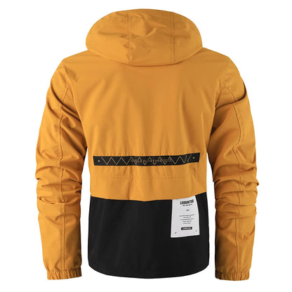 Jaqueta Masculina Casual com Capuz Removível – Leve e Resistente ao Vento