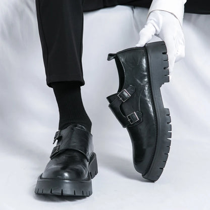 Sapatos derby masculinos em couro