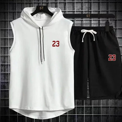 Conjunto esportivo com capuz