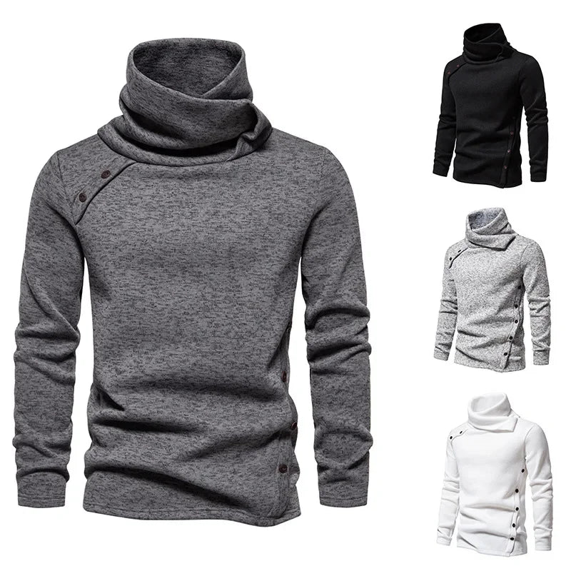 Suéter masculino de gola redonda em estilo britânico