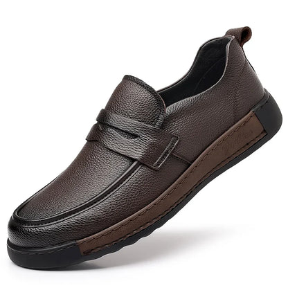 Sapatos de couro mocassins elegantes