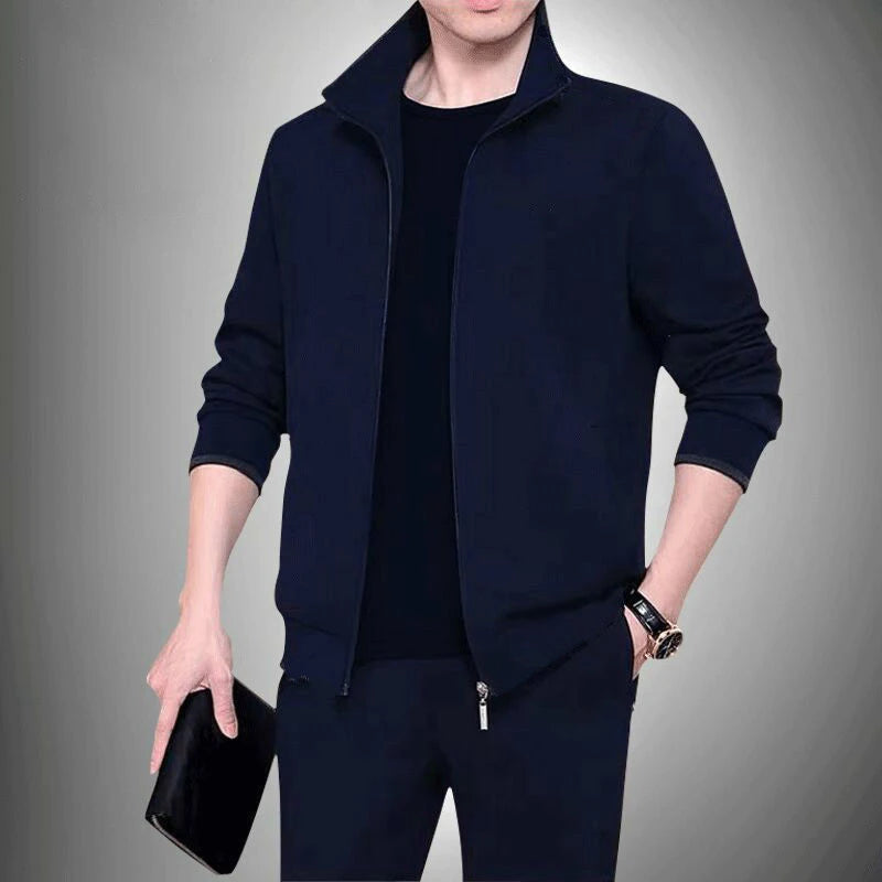 Conjunto Masculino Casual de Inverno — Moletom com Zíper e Calça Jogger