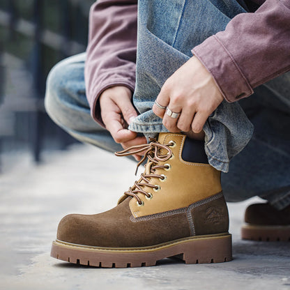 Botas Masculinas Mr.A de Couro, Impermeáveis e Quentes para Inverno