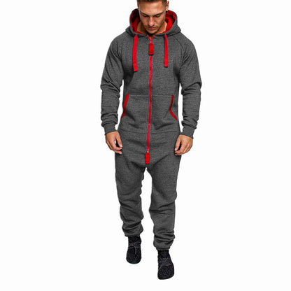 Macacões masculinos de lã com capuz