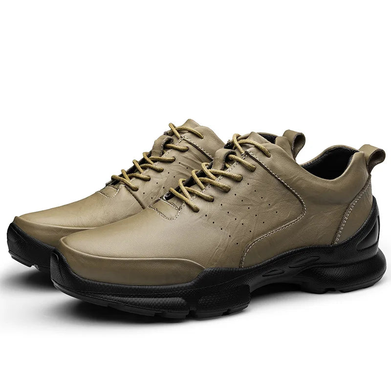 Sapatos Masculinos de Couro com Aumento de Altura