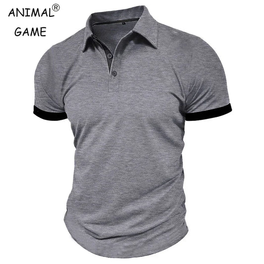 Camisa polo verão lapela