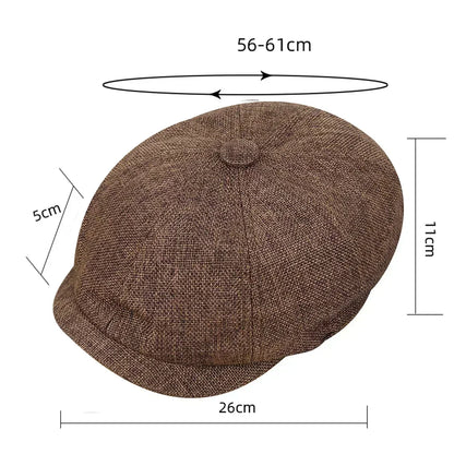 Chapéu clássico vintage tweed peaky
