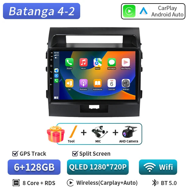Central Multimédia Android para Toyota Land Cruiser 200 (2007–2015) – CarPlay, GPS e Wi‑Fi