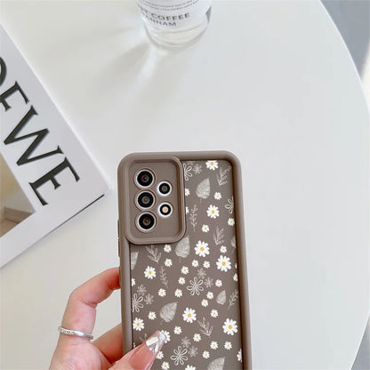 Capa de Silicone Flor Margarida para Samsung Galaxy S