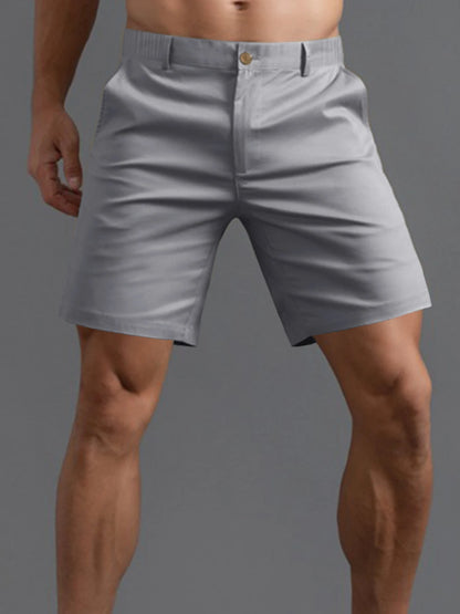 Shorts Masculinos Cargo de Verão — Cintura Elástica, Respiráveis para Golfe e Passeios