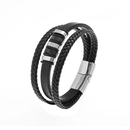 Pulseira punk de camada dupla