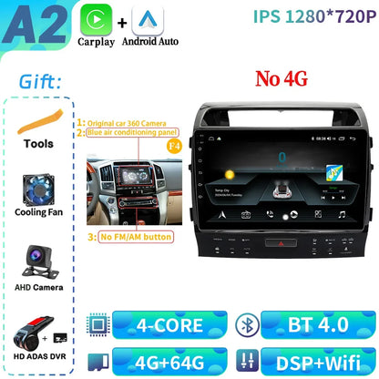 Rádio para Toyota land cruiser 11 200 2007-2015