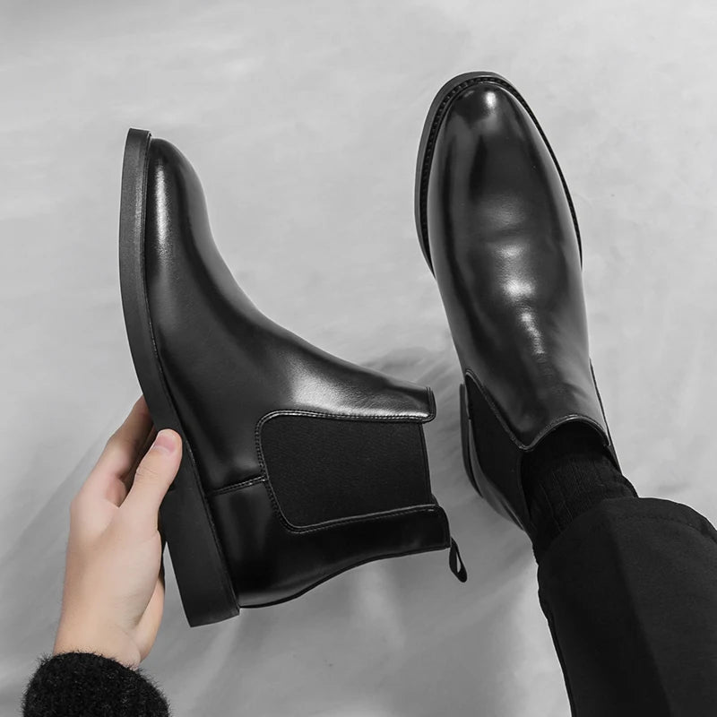 Botas Chelsea Masculinas de Estilo Britânico