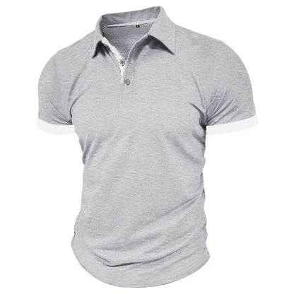 Camisa polo verão lapela