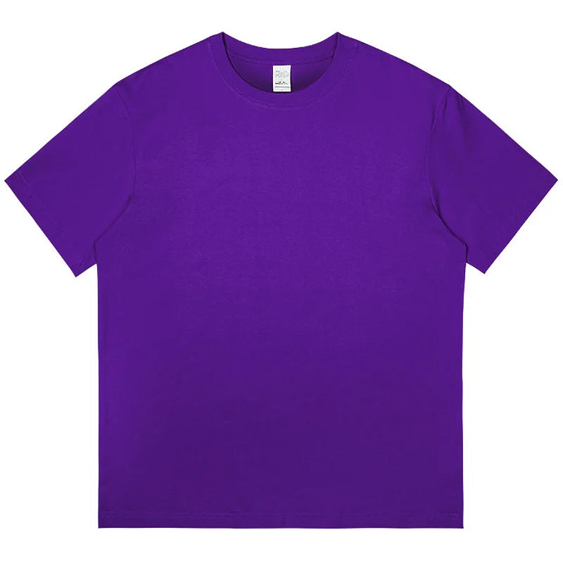 T-shirts unissexo de algodão com gola redonda