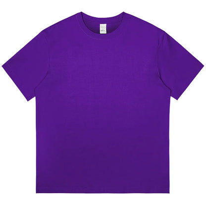 T-shirts unissexo de algodão com gola redonda