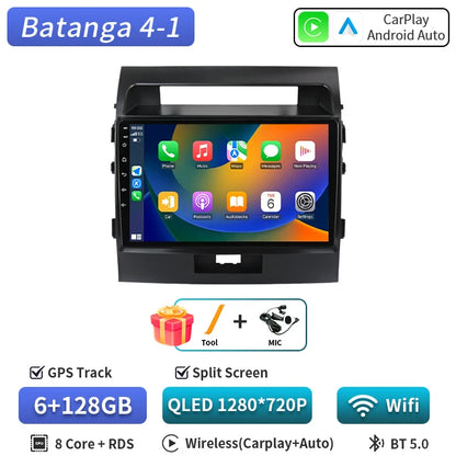 Central Multimédia Android para Toyota Land Cruiser 200 (2007–2015) – CarPlay, GPS e Wi‑Fi
