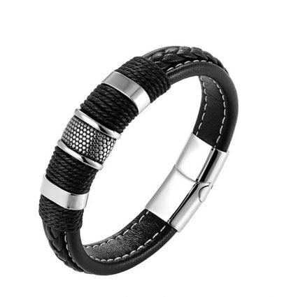 Pulseira punk de camada dupla