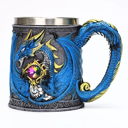 Caneca de cerveja Viking Valhalla em aço inoxidável