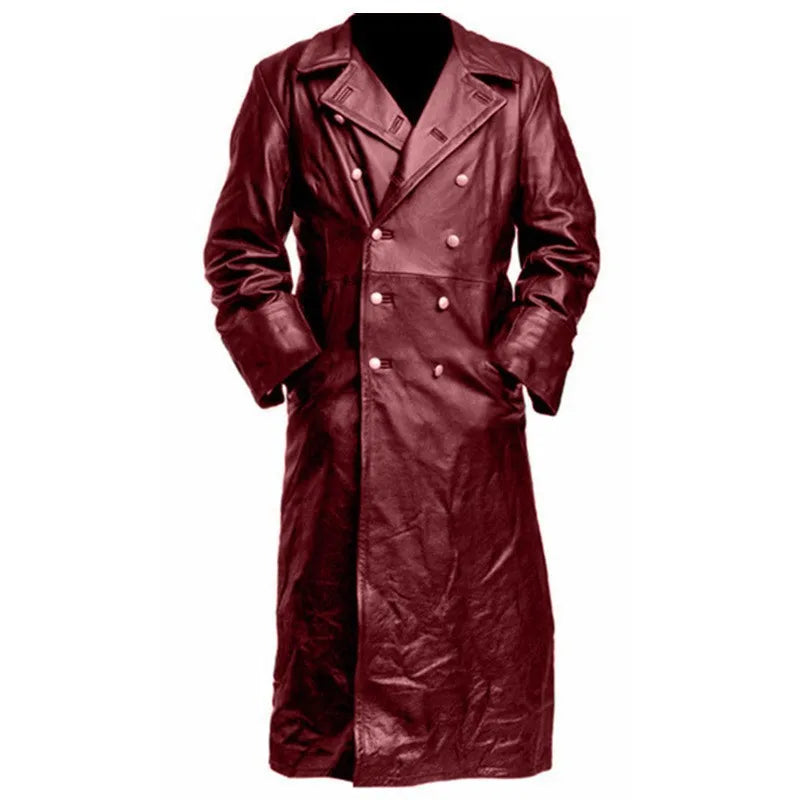 Jaqueta masculina vintage retrô de couro estilo britânico