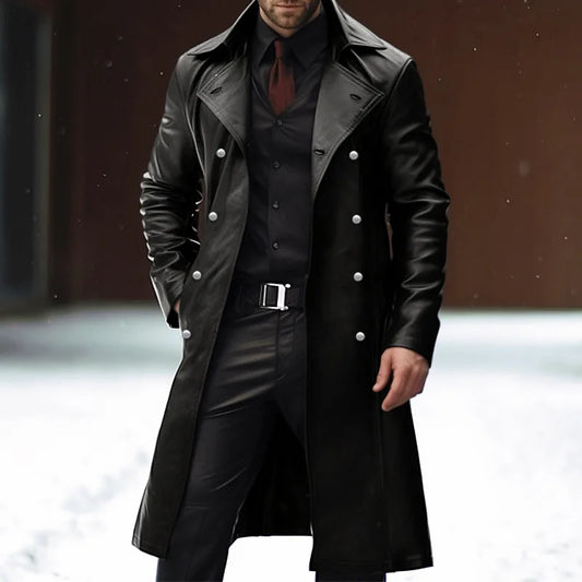 Jaqueta masculina vintage retrô de couro estilo britânico