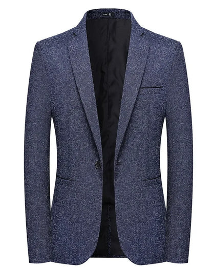 Blazer casual monocromático estilo britânico masculino