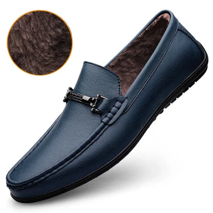 Mocassins de couro genuíno casuais