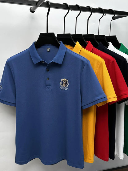 Polo de luxo designer bordado