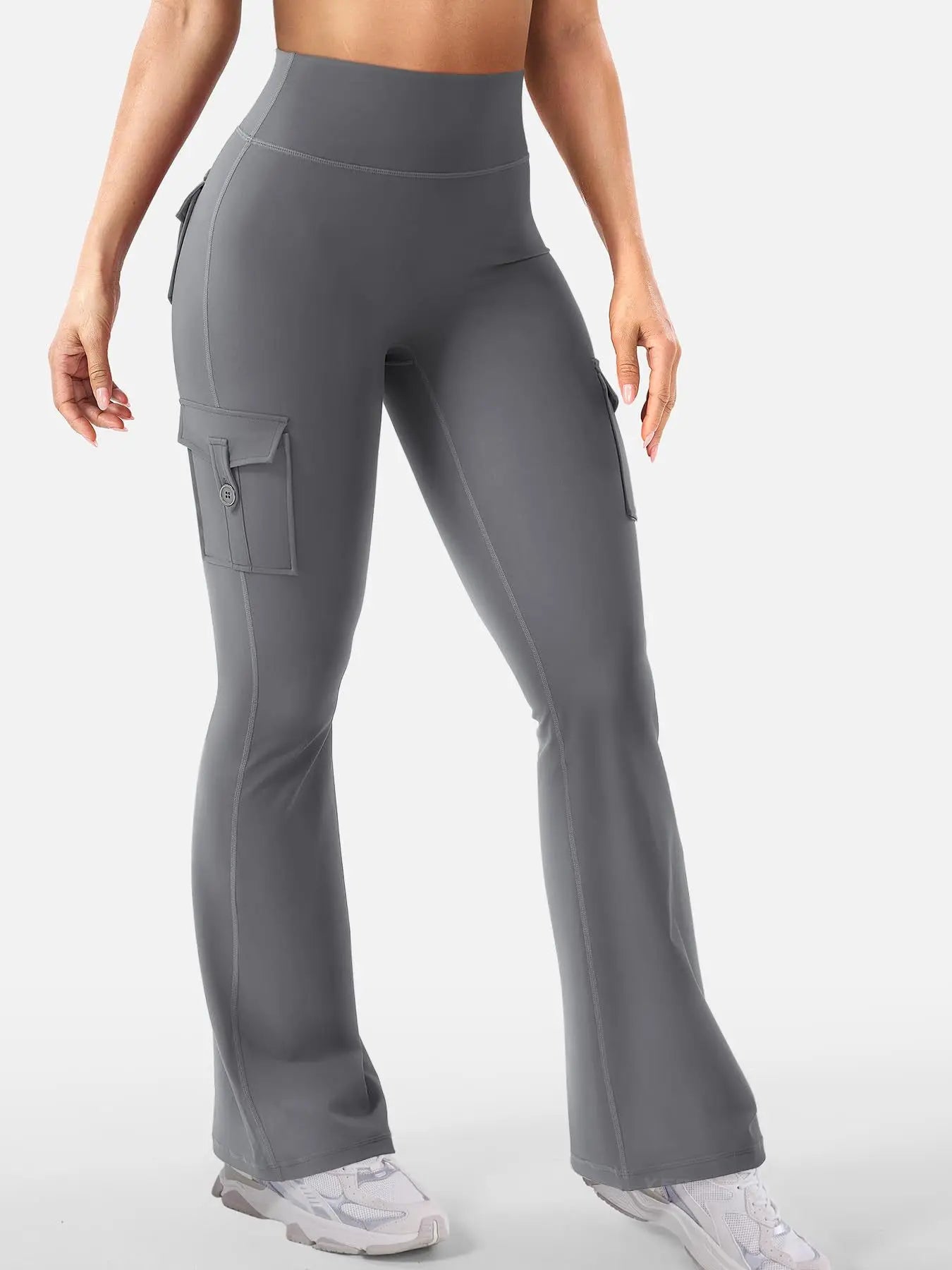 Leggings Femininas de Cintura Alta para Yoga e Fitness — Com Bolsos