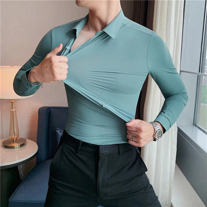 Camisas sem costura de alta elasticidade